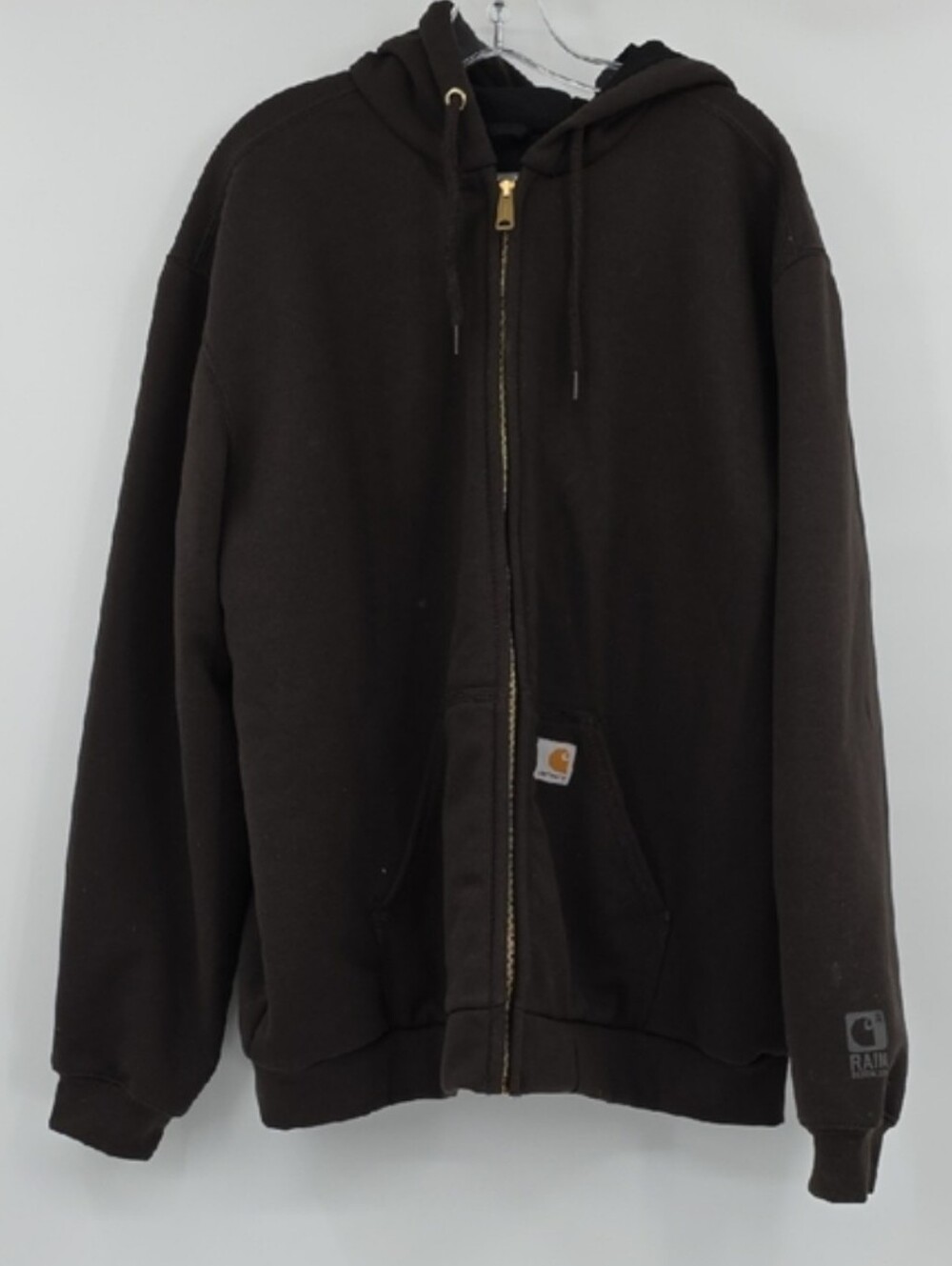 Carhartt Men's Brown Thermal Lined Paxton Hooded Jacket Size L